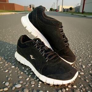 EVERLAST SPORT Womens Black Faux Suede Running Sneakers - Size: 8M